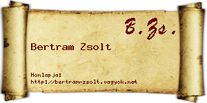Bertram Zsolt névjegykártya